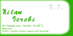 milan verebi business card